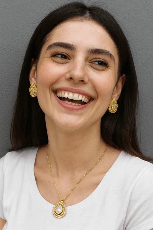 Double Halo Teardrop Set