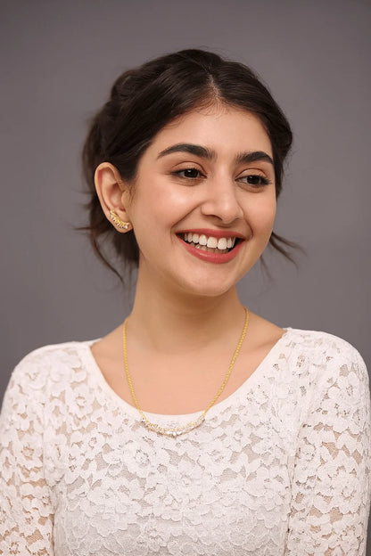 Leaf Bar Necklace Set